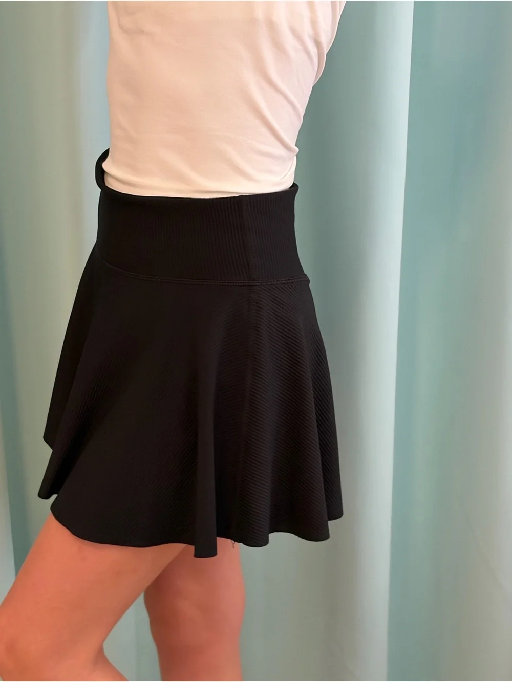 Old Navy Black Ribbed Pleated Skirt for Girls